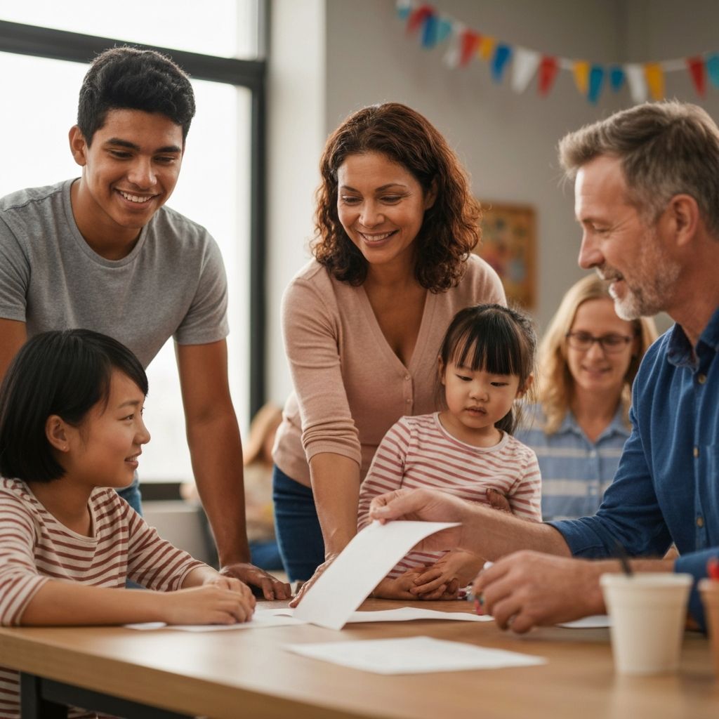 Caring mentors and volunteers supporting families